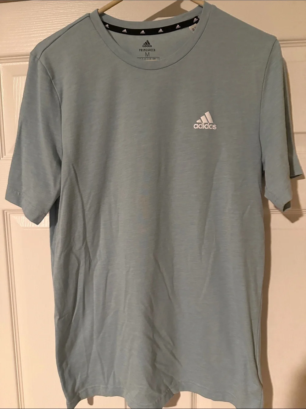 adidas Men’s Pale Blue Short-Sleeve Athletic Tee